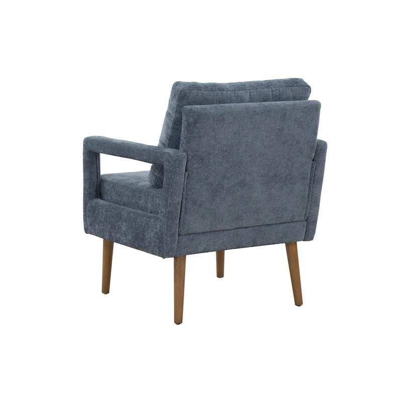Fauteuil rembourré en chenille bleu 25,98 avec coussin moelleux