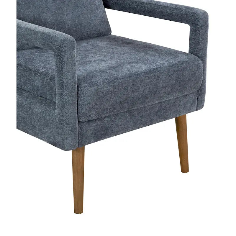 Fauteuil rembourré en chenille bleu 25,98 avec coussin moelleux