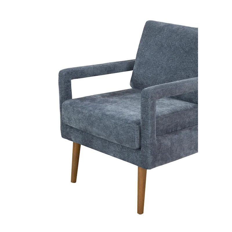 Fauteuil rembourré en chenille bleu 25,98 avec coussin moelleux