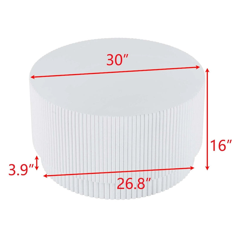Table Basse H-Barrel de 40 cm, Style Nordique, Design Simple, Adaptée à Une Utilisation Intérieure Et Extérieure, Matériau Oxyde De Magnésium
