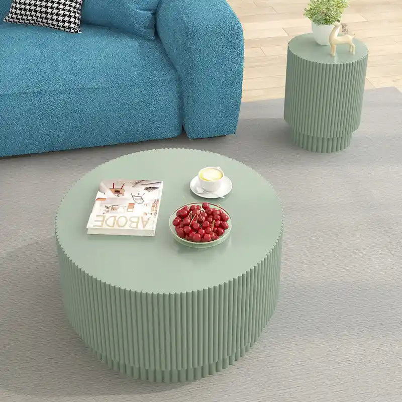 Table Basse H-Barrel de 40 cm, Style Nordique, Design Simple, Adaptée à Une Utilisation Intérieure Et Extérieure, Matériau Oxyde De Magnésium