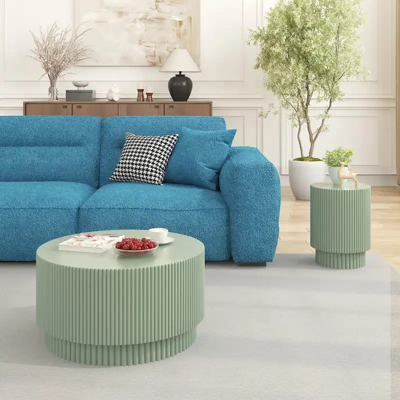 Table Basse H-Barrel de 40 cm, Style Nordique, Design Simple, Adaptée à Une Utilisation Intérieure Et Extérieure, Matériau Oxyde De Magnésium