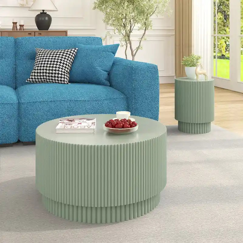 Table Basse H-Barrel de 40 cm, Style Nordique, Design Simple, Adaptée à Une Utilisation Intérieure Et Extérieure, Matériau Oxyde De Magnésium