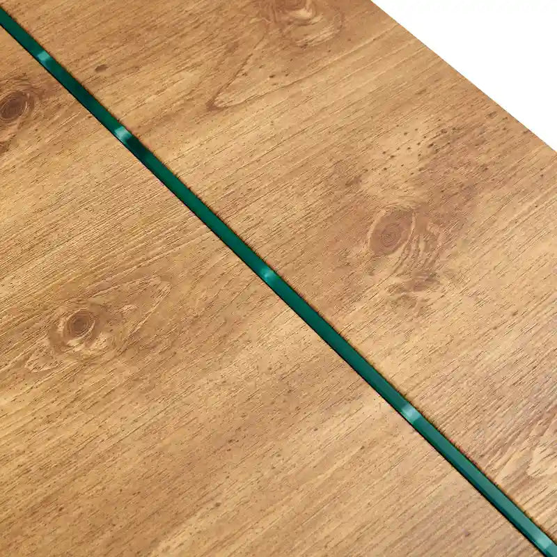 Table basse rectangulaire avec pieds en verre trempé, tables d'appoint en bois, tables basses en bois pour salon, salle de réception