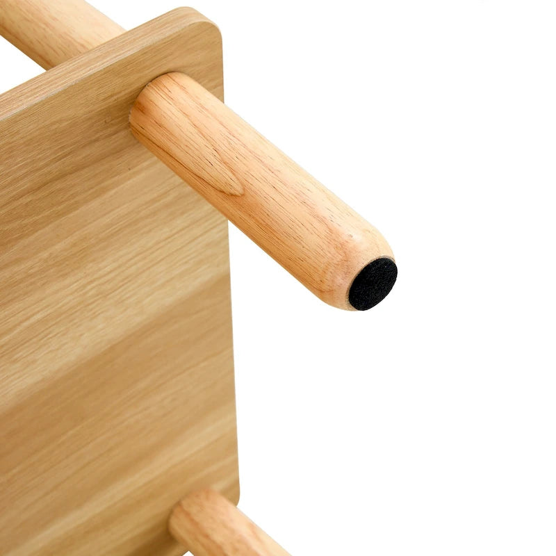Table basse de 39 pouces avec pieds en hévéa à 2 niveaux