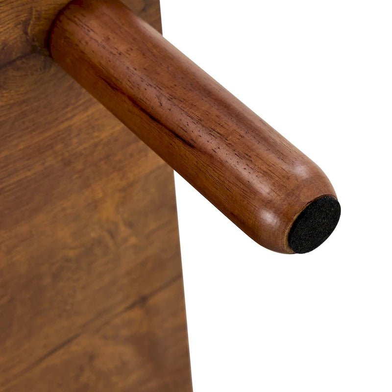 Table basse de 39 pouces avec pieds en hévéa à 2 niveaux