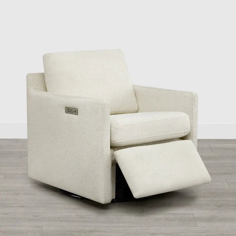 Fauteuil pivotant électrique avec repose-pieds inclinable
