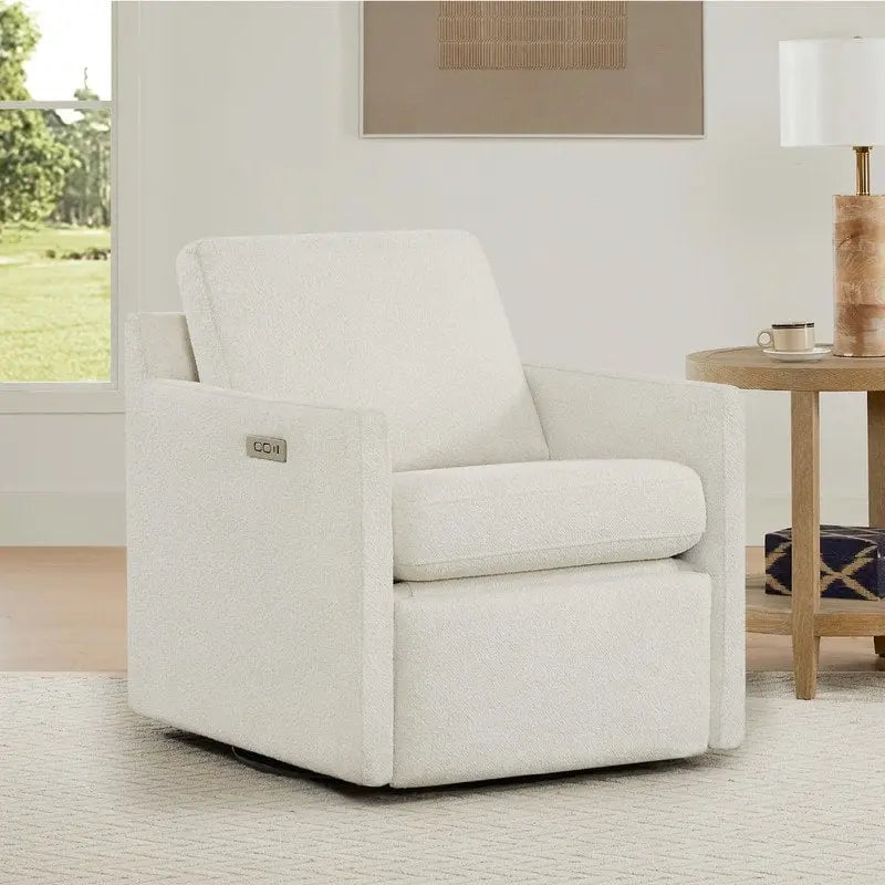 Fauteuil pivotant électrique avec repose-pieds inclinable