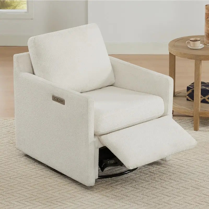 Fauteuil pivotant électrique avec repose-pieds inclinable