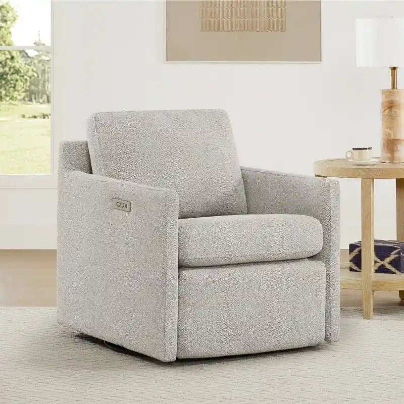 Fauteuil pivotant électrique avec repose-pieds inclinable