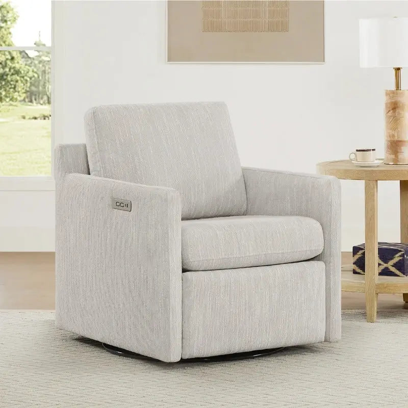 Fauteuil pivotant électrique avec repose-pieds inclinable