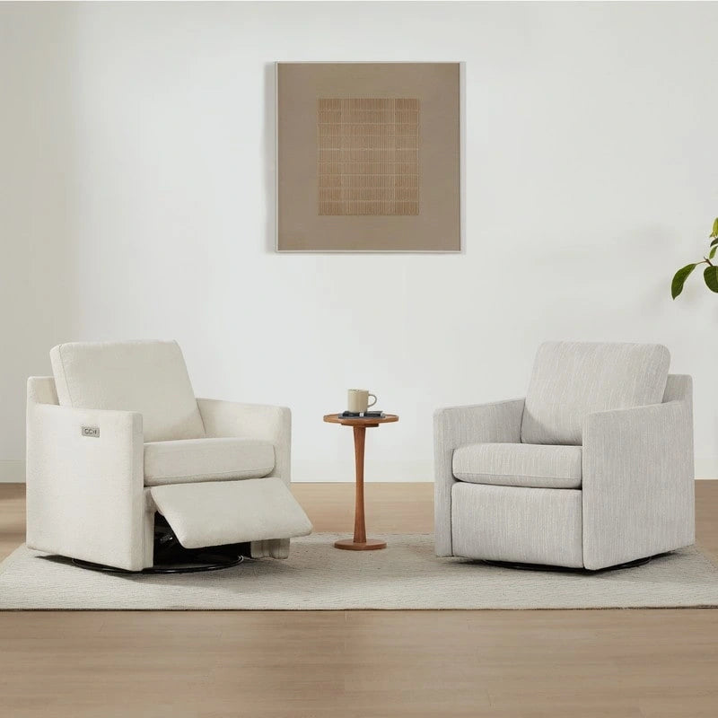 Fauteuil pivotant électrique avec repose-pieds inclinable