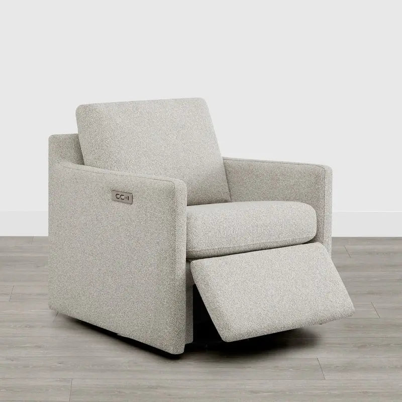 Fauteuil pivotant électrique avec repose-pieds inclinable