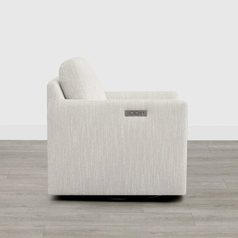 Fauteuil pivotant électrique avec repose-pieds inclinable