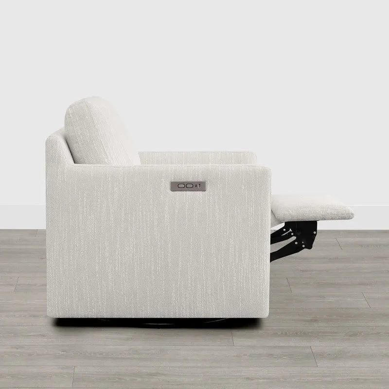 Fauteuil pivotant électrique avec repose-pieds inclinable