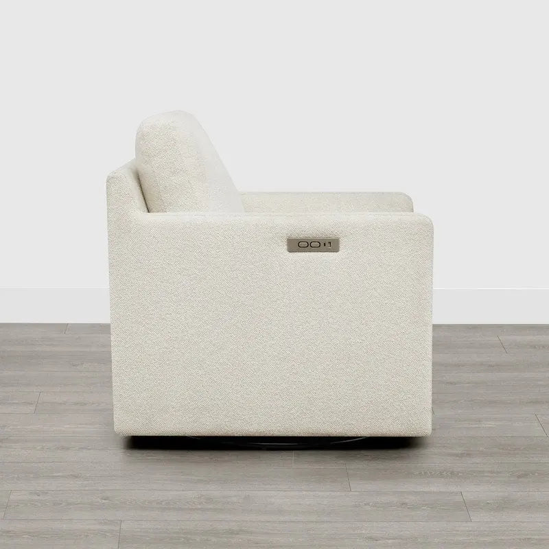 Fauteuil pivotant électrique avec repose-pieds inclinable