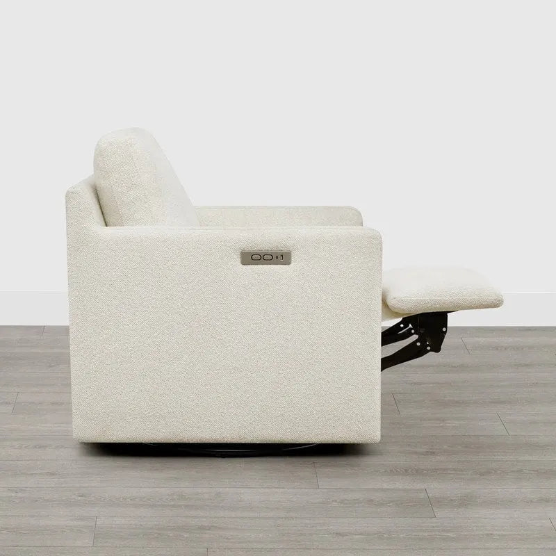 Fauteuil pivotant électrique avec repose-pieds inclinable