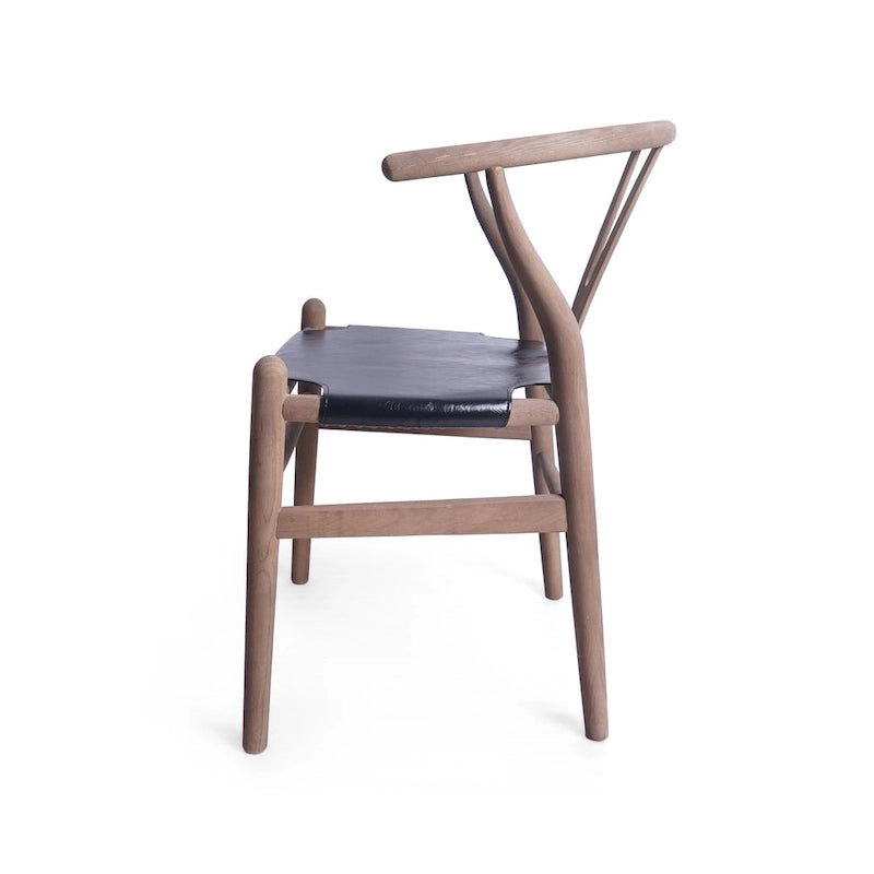 Chaises de salle à manger en bois gris (lot de 6).
