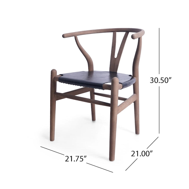Chaises de salle à manger en bois gris (lot de 6).