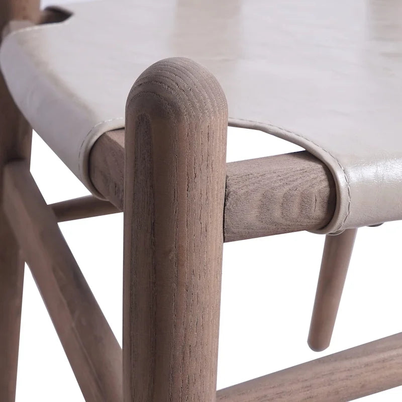 Chaises de salle à manger en bois gris (lot de 6).