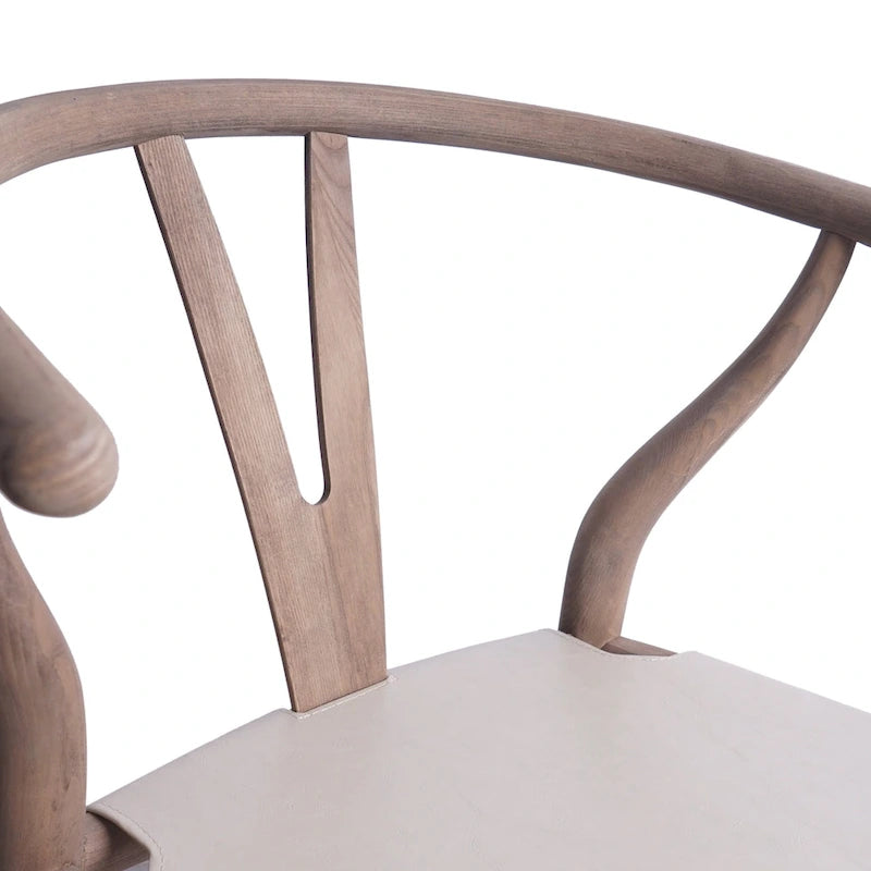 Chaises de salle à manger en bois gris (lot de 6).