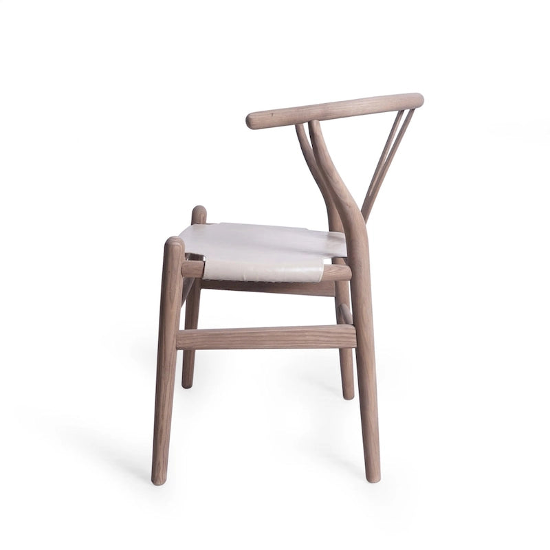 Chaises de salle à manger en bois gris (lot de 6).