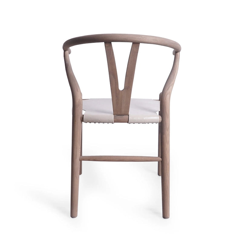 Chaises de salle à manger en bois gris (lot de 6).