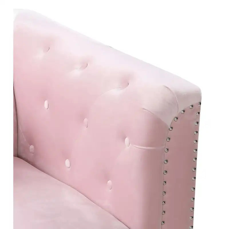 Causeuse capitonnée en velours