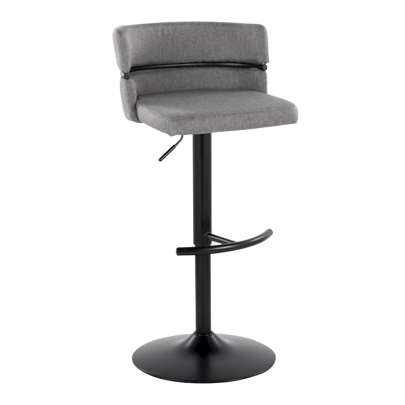 Tabouret de bar réglable avec repose-pieds en T arrondi (lot de 2)