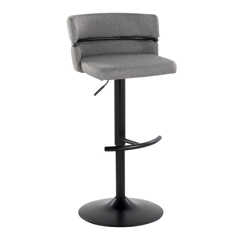 Tabouret de bar réglable avec repose-pieds en T arrondi (lot de 2)