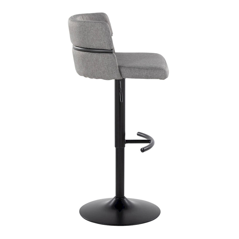 Tabouret de bar réglable avec repose-pieds en T arrondi (lot de 2)