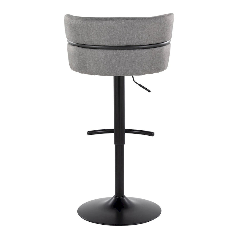 Tabouret de bar réglable avec repose-pieds en T arrondi (lot de 2)