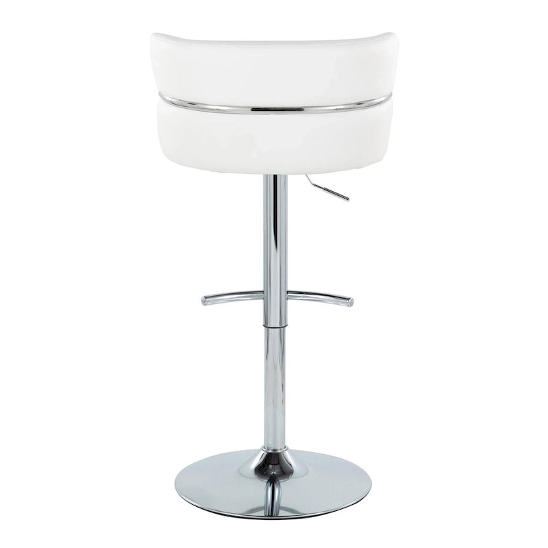 Tabouret de bar réglable avec repose-pieds en T arrondi (lot de 2)