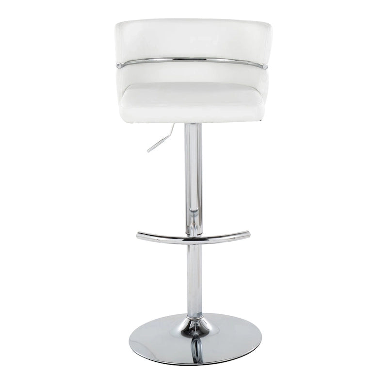Tabouret de bar réglable avec repose-pieds en T arrondi (lot de 2)