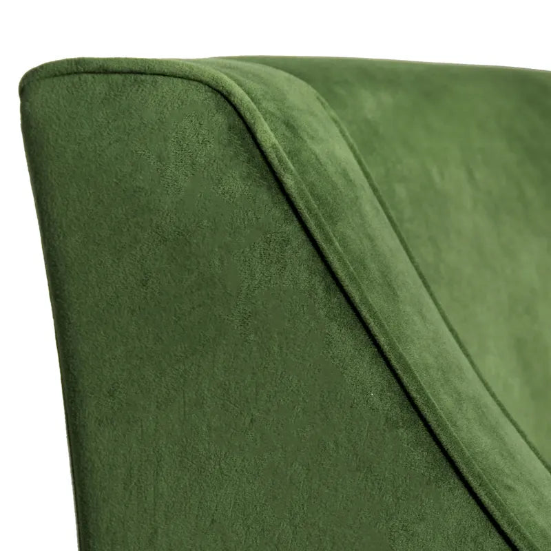 Fauteuil d'appoint en velours à accoudoirs arrondis