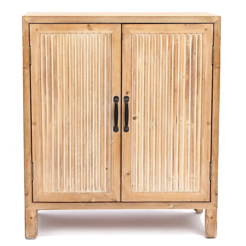Armoire de rangement 2 portes style Campagne, Meuble d'appoint et de rangement avec étagères pour Salon, Cuisine, Entrée