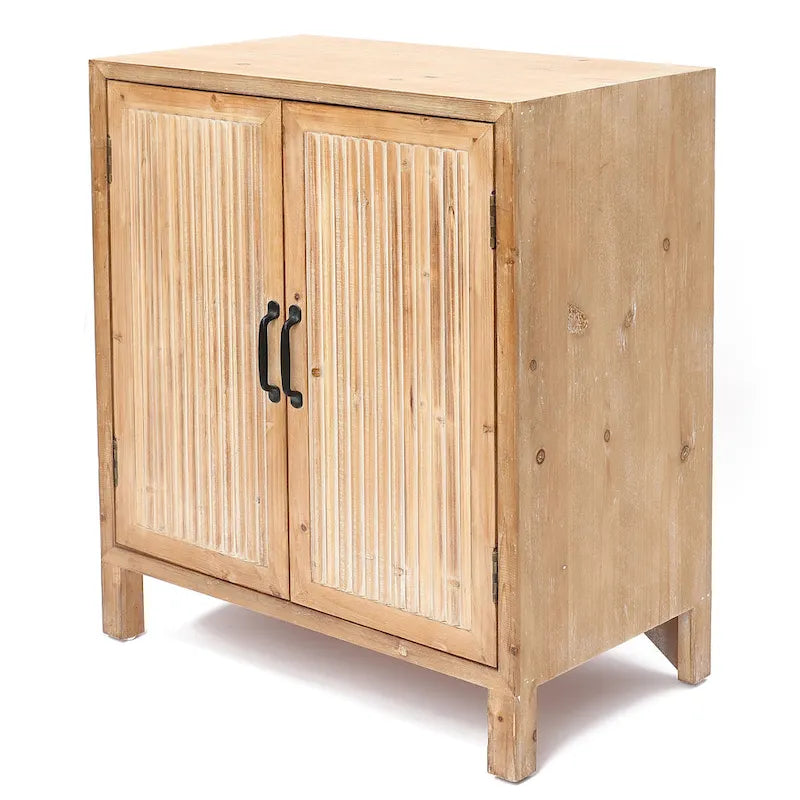 Armoire de rangement 2 portes style Campagne, Meuble d'appoint et de rangement avec étagères pour Salon, Cuisine, Entrée