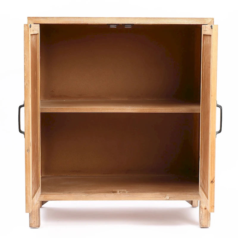 Armoire de rangement 2 portes style Campagne, Meuble d'appoint et de rangement avec étagères pour Salon, Cuisine, Entrée