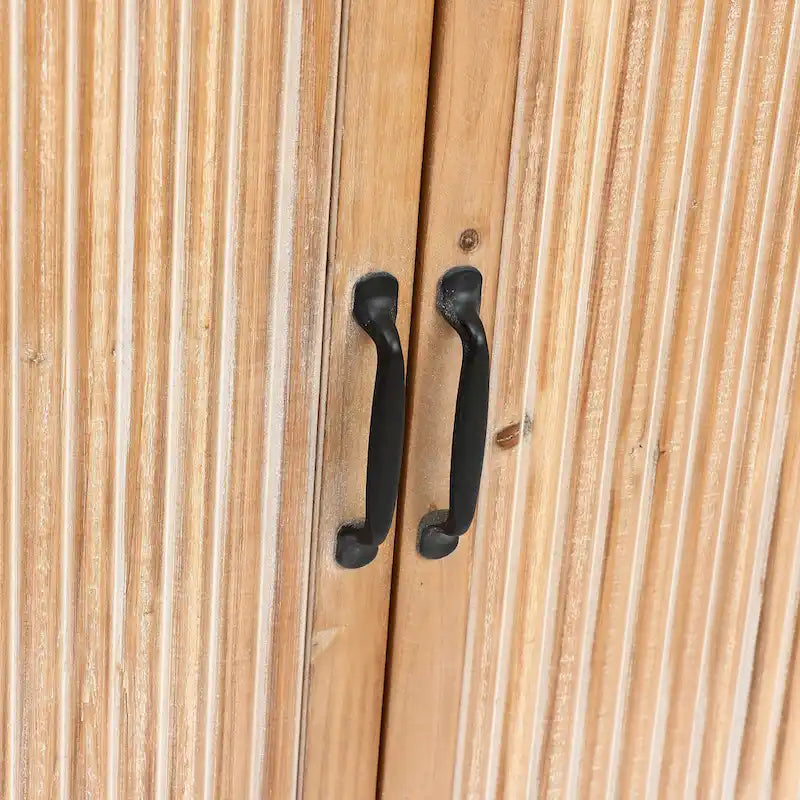 Armoire de rangement 2 portes style Campagne, Meuble d'appoint et de rangement avec étagères pour Salon, Cuisine, Entrée