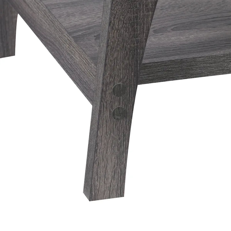 Table basse Hollywood avec étagère, gris foncé