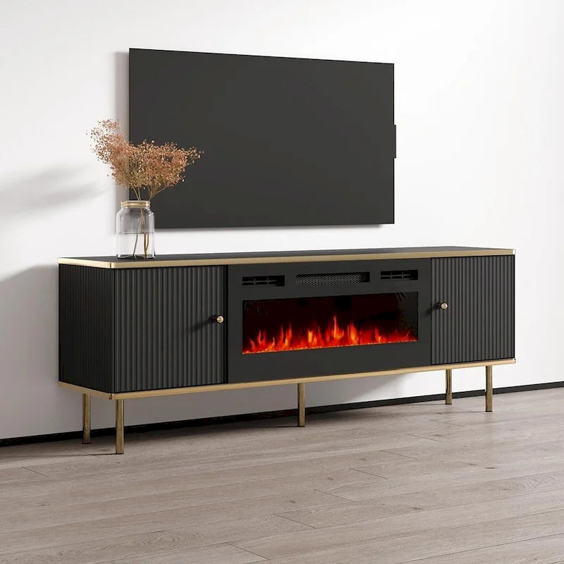 Meuble TV avec cheminée électrique 63