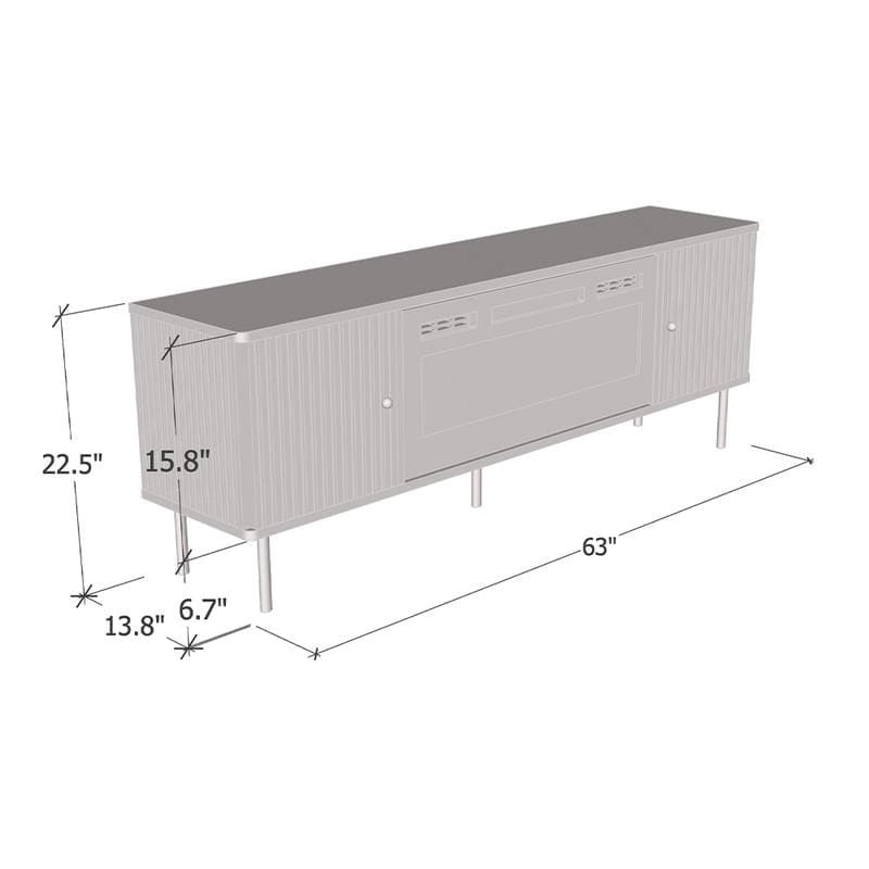 Meuble TV avec cheminée électrique 63