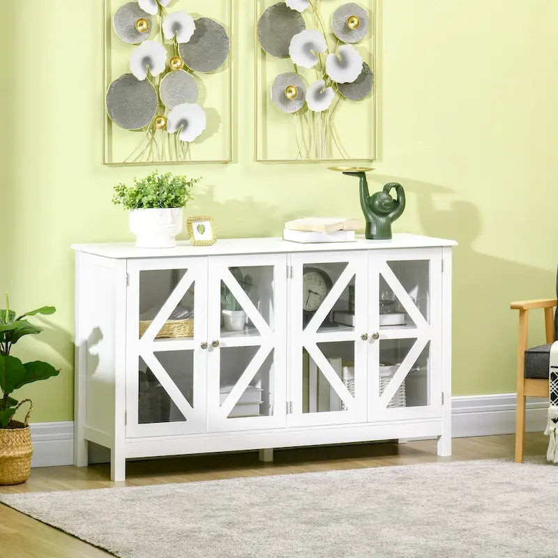 Meuble de cuisine, buffet avec étagère de rangement réglable