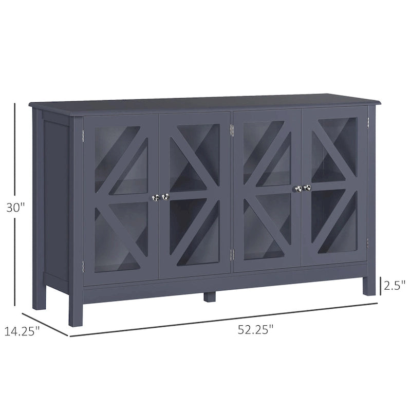 Meuble de cuisine, buffet avec étagère de rangement réglable