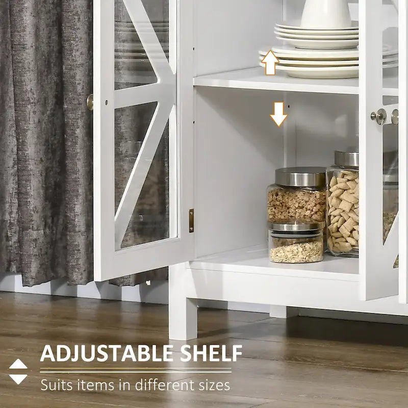 Meuble de cuisine, buffet avec étagère de rangement réglable