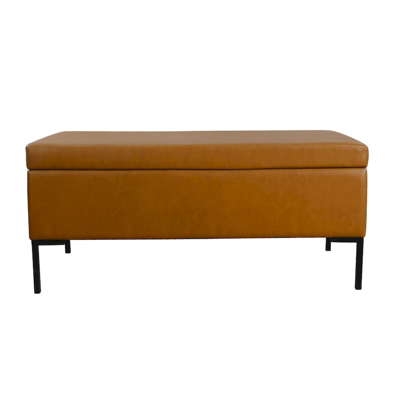 Banc de rangement avec pieds en métal