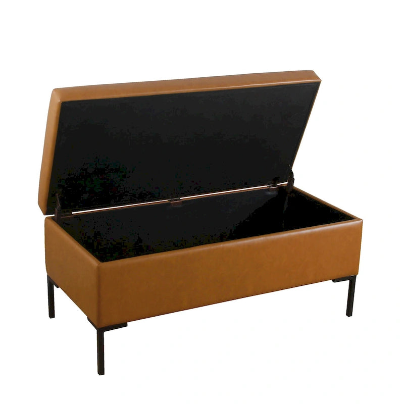 Banc de rangement avec pieds en métal