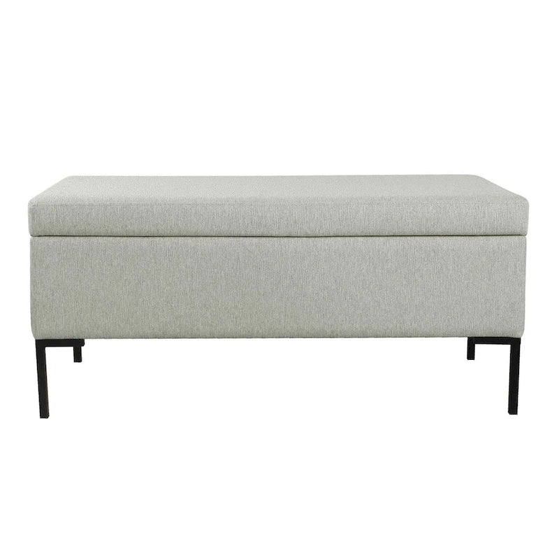 Banc de rangement avec pieds en métal