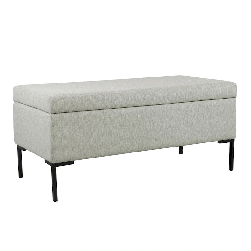 Banc de rangement avec pieds en métal