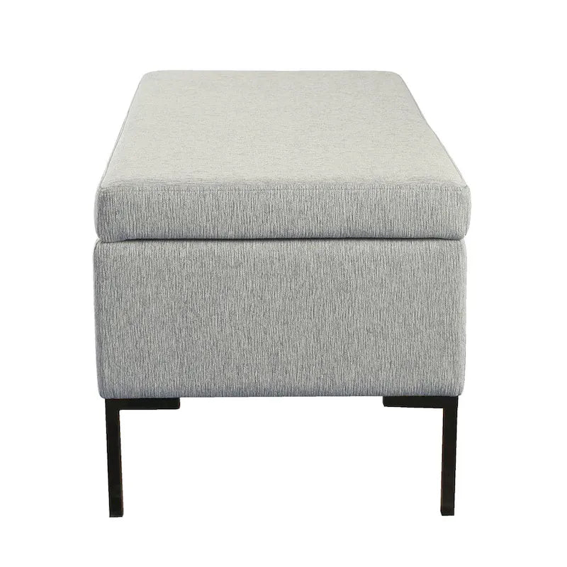 Banc de rangement avec pieds en métal